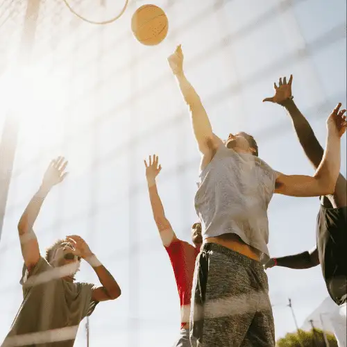 People playing sport.
