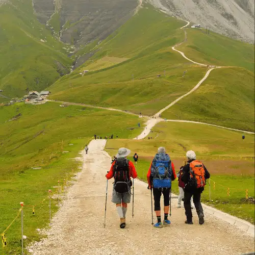 People on a hike.